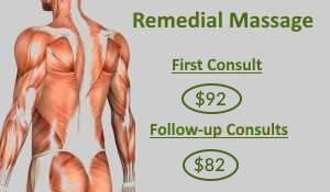 remedial massage consult fee